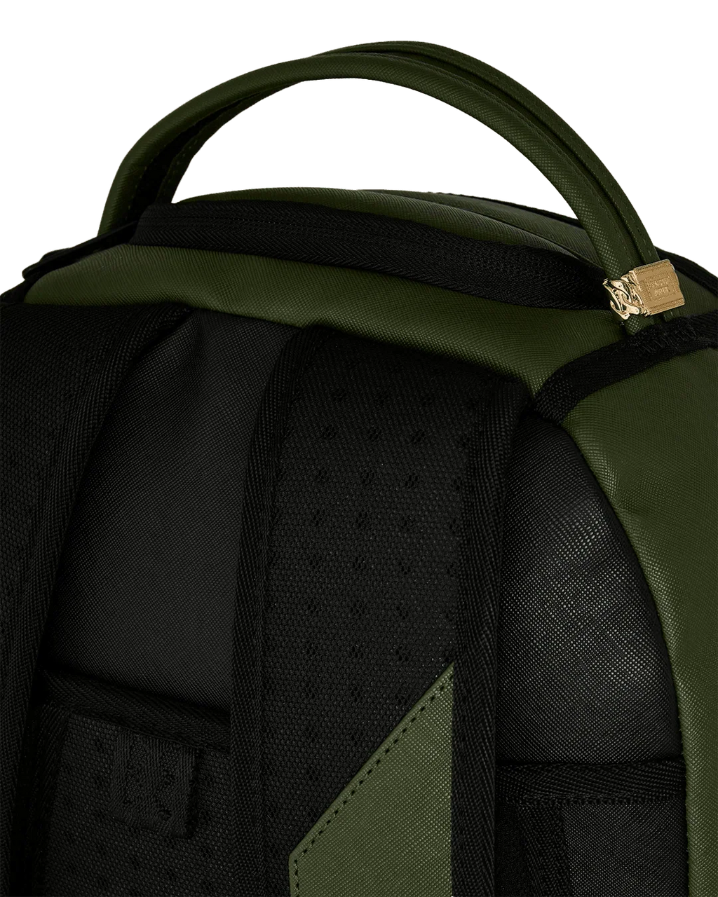 Mochila de nailon verde en relieve Shark Central