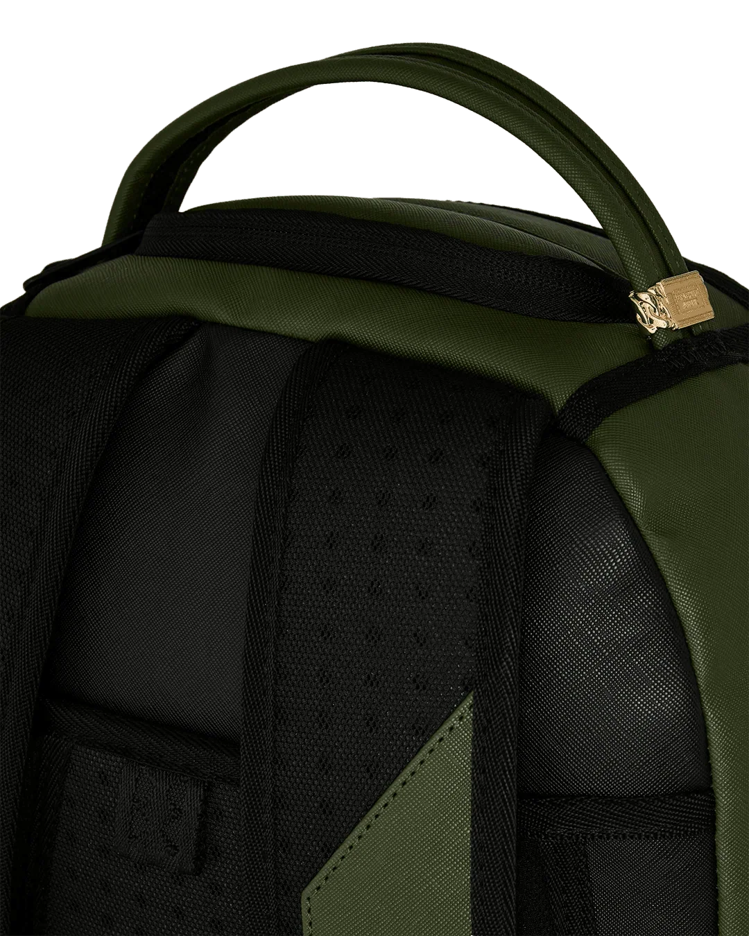 Mochila de nailon verde en relieve Shark Central