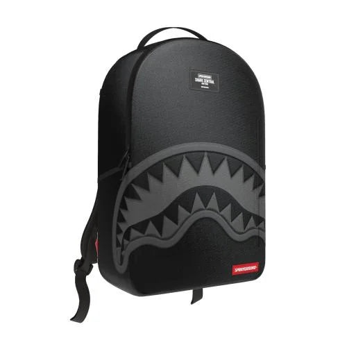 Mochila Shark Central de nailon negro con relieve gris