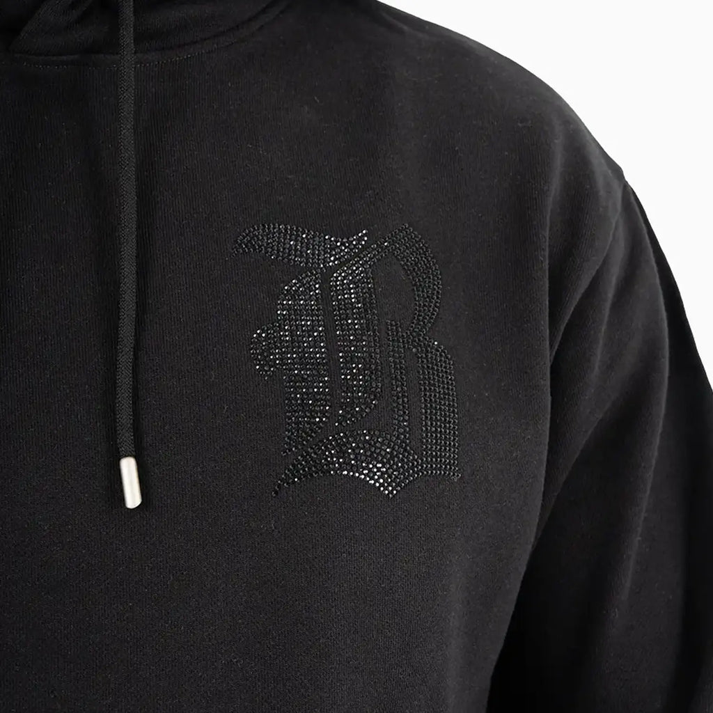 Men's B Logo Rhinestone Pull Over Hoodie