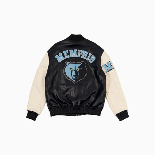Men's Memphis Grizzlies Leather Varsity Jacket