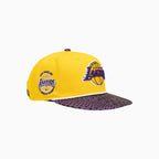 Gorra Breyer's Buck 50 de Los Angeles Lakers con visera de cuero