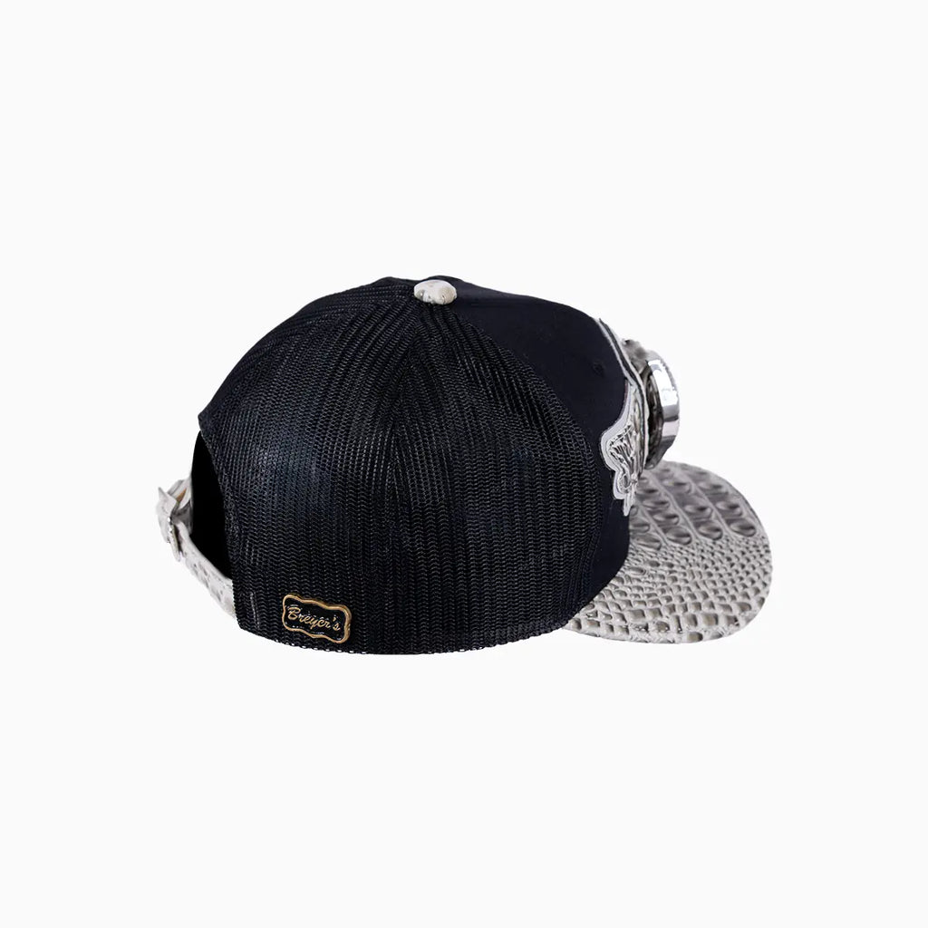 Gorra camionera de lana Buck 50 con visera de cuero Breyer