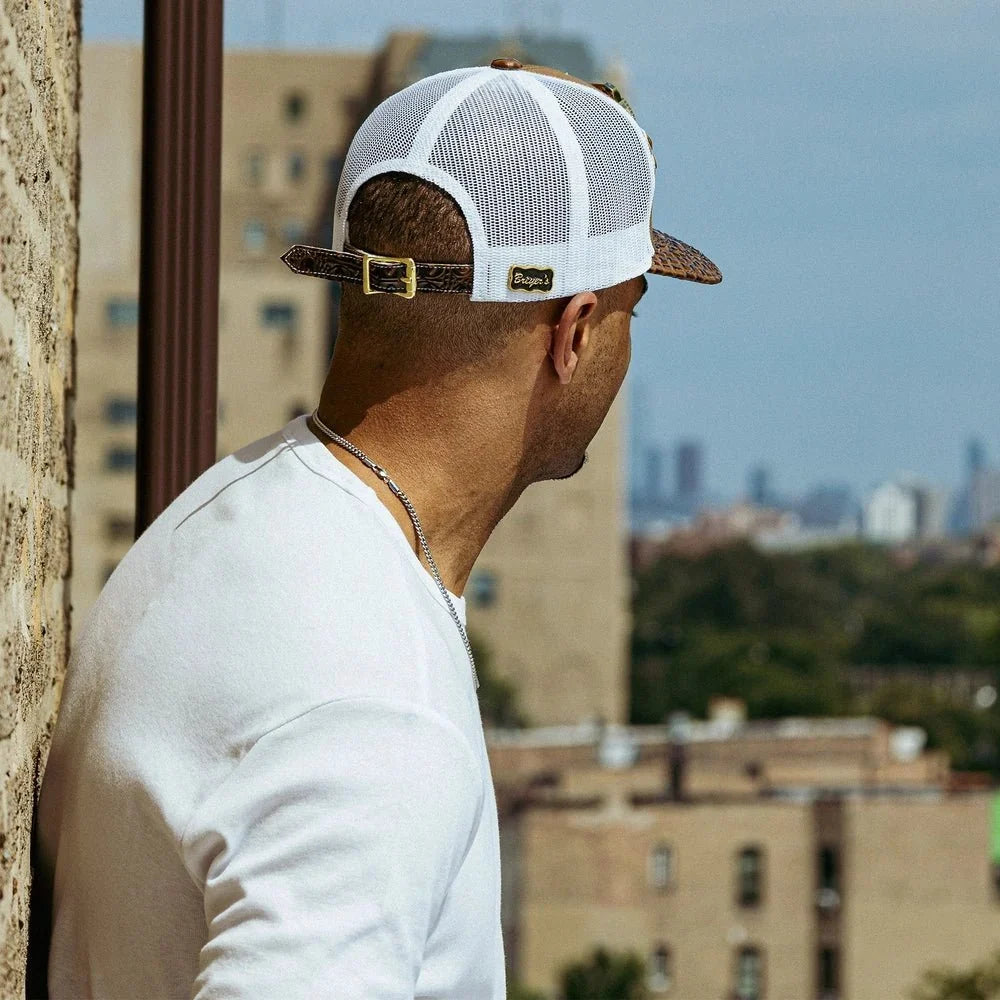 Casquette de routier en laine Buck 50 Breyer avec visière en cuir