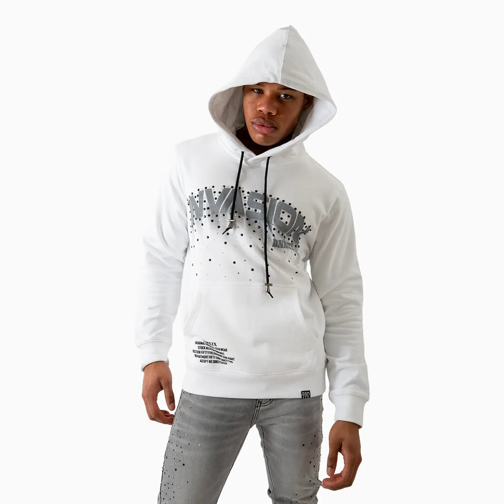 Sweat à capuche Homme Invasion Stone