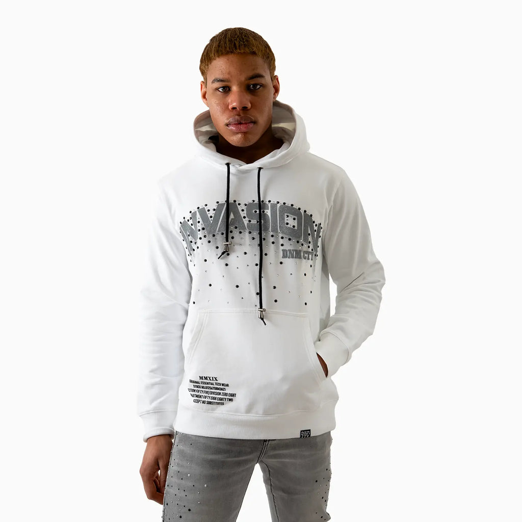 Sweat à capuche Homme Invasion Stone