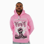 Men¡¯s Pink Angel Rebellion Graphic Hoodie
