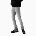 Pantalon en jean délavé pour homme avec pierres noires