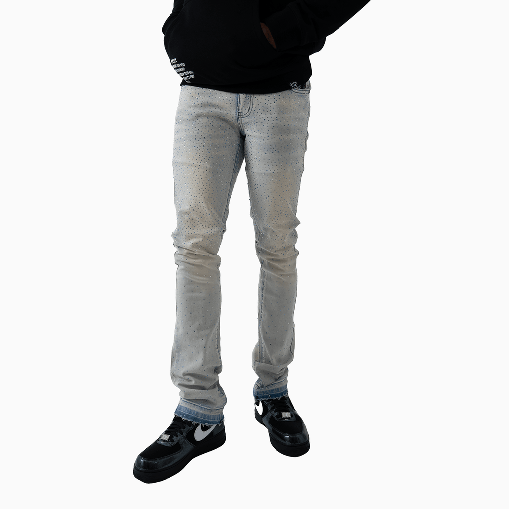 Men's Denim With Baby Blue Stone Pant