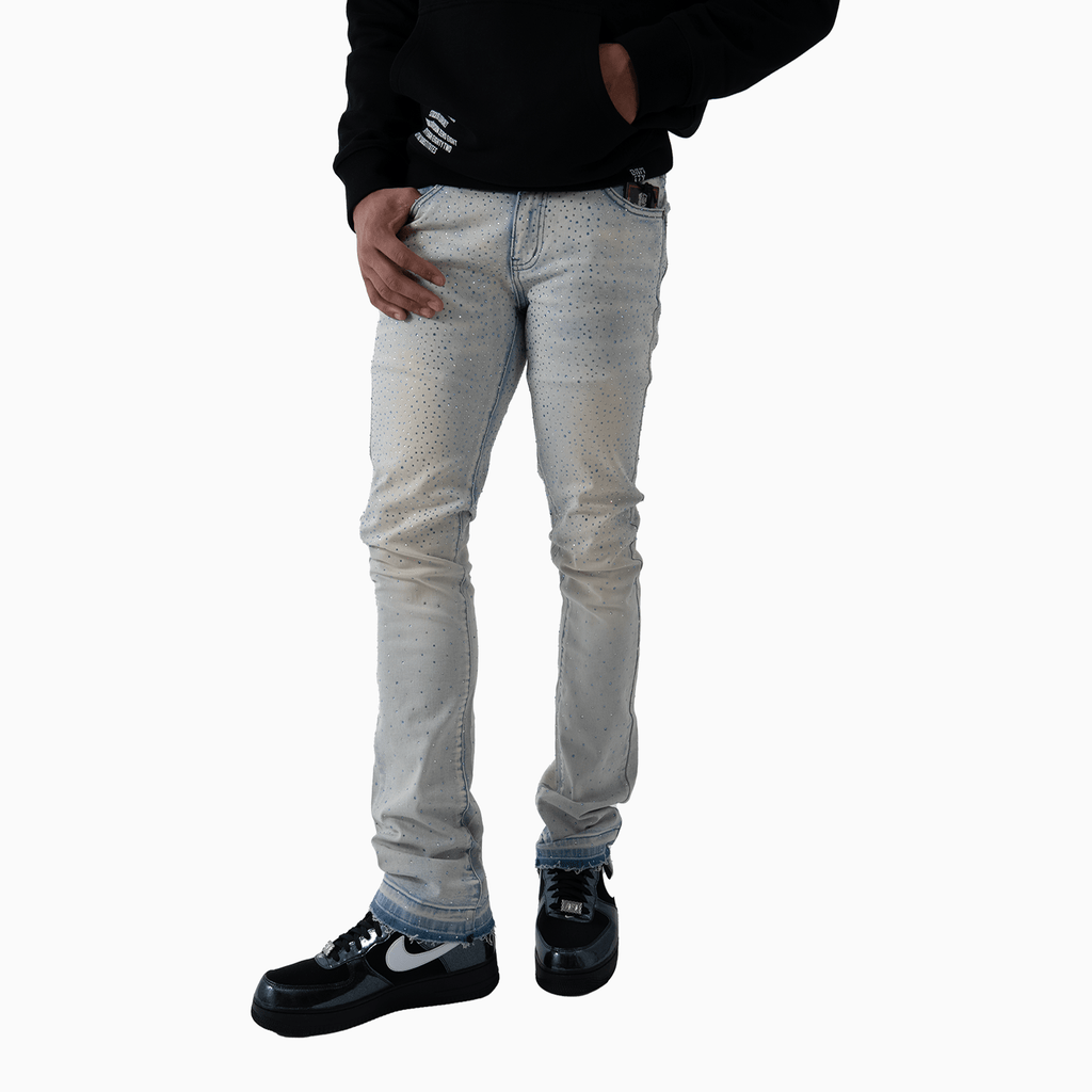 Men's Denim With Baby Blue Stone Pant