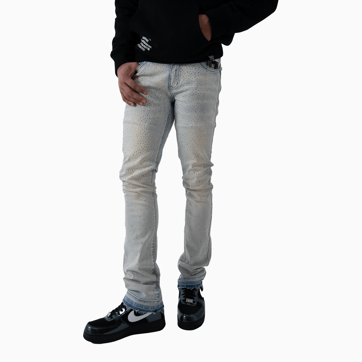 Men's Denim With Baby Blue Stone Pant