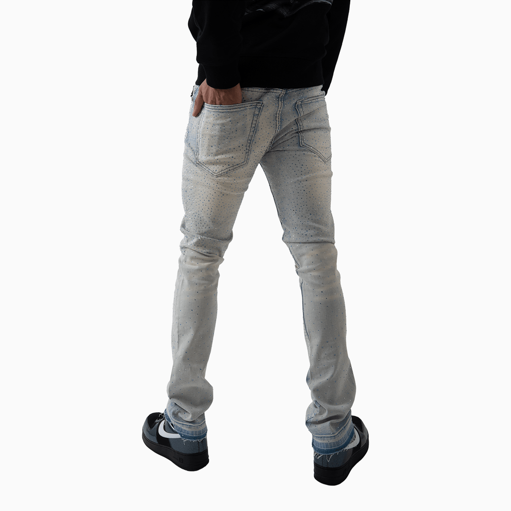 Men's Denim With Baby Blue Stone Pant