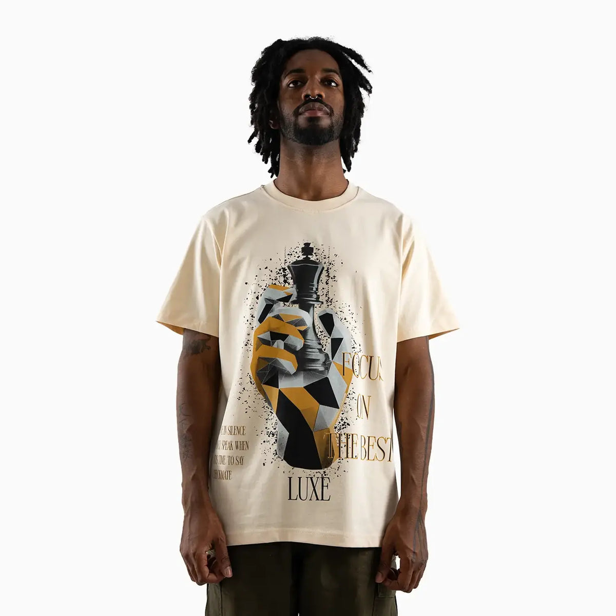 Men's Focus on the Best Chess King Graphic Short Sleeve T-Shirt