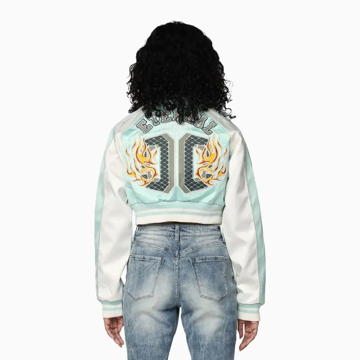 Women's Varsity Cropped Light Jacket