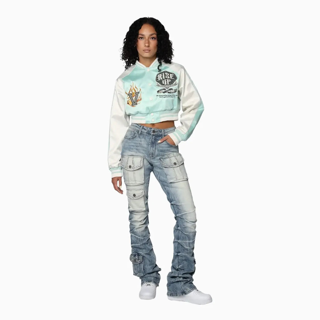 Veste courte légère universitaire pour femme