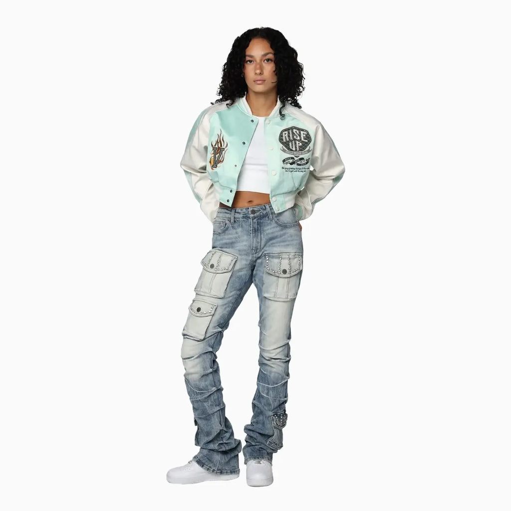 Veste courte légère universitaire pour femme