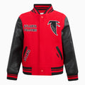 Kid's Atlanta Falcons NFL Retro Classic Rib Wool Varsity Jacket