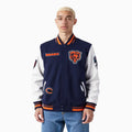 Men's Chicago Bears Stitch Rib Wool Varsity Jacket