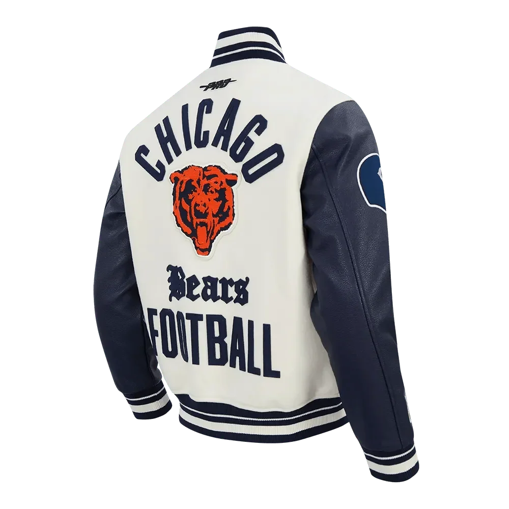 Men's Chicago Bears Original Rib Wool Varsity Jacket