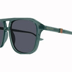 Lunettes de soleil Gucci pour homme en métal et acétate recyclé
