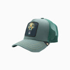 La casquette de camionneur Chita étoile dorée vert clair