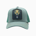 La casquette de camionneur Chita étoile dorée vert clair