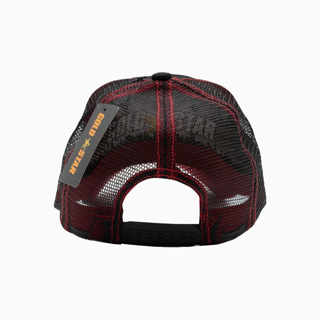 La casquette de routier Rooster noire et rouge