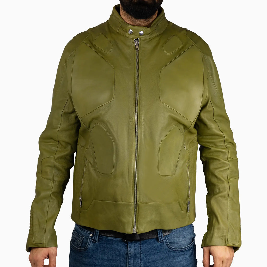 Blouson en cuir de moto Hudson pour homme