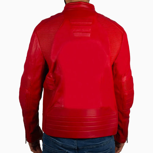 Chaqueta de cuero Moto Husdon para hombre