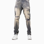 Pantalon en jean pour homme Ross Fit délavé à fort contraste