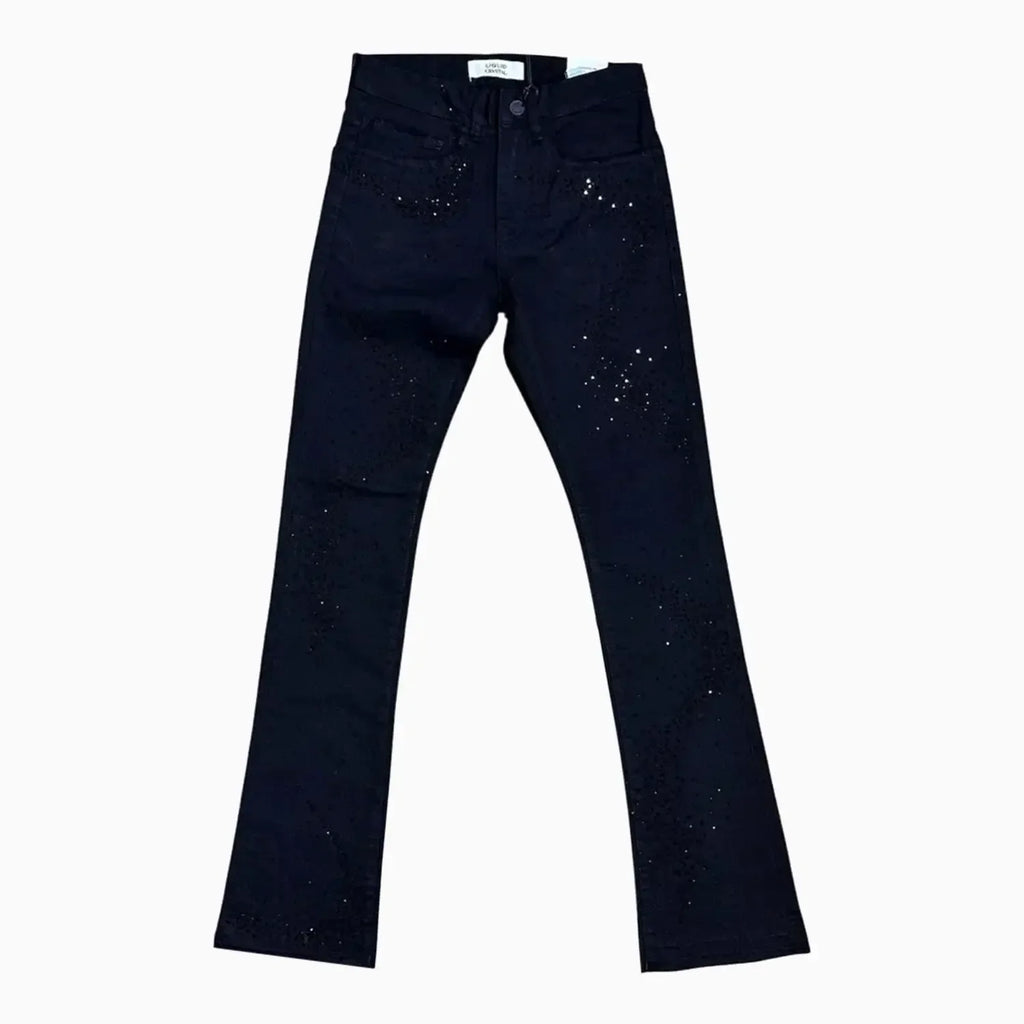 Pantalon en jean empilé à cristaux liquides pour homme (petite et grande taille)