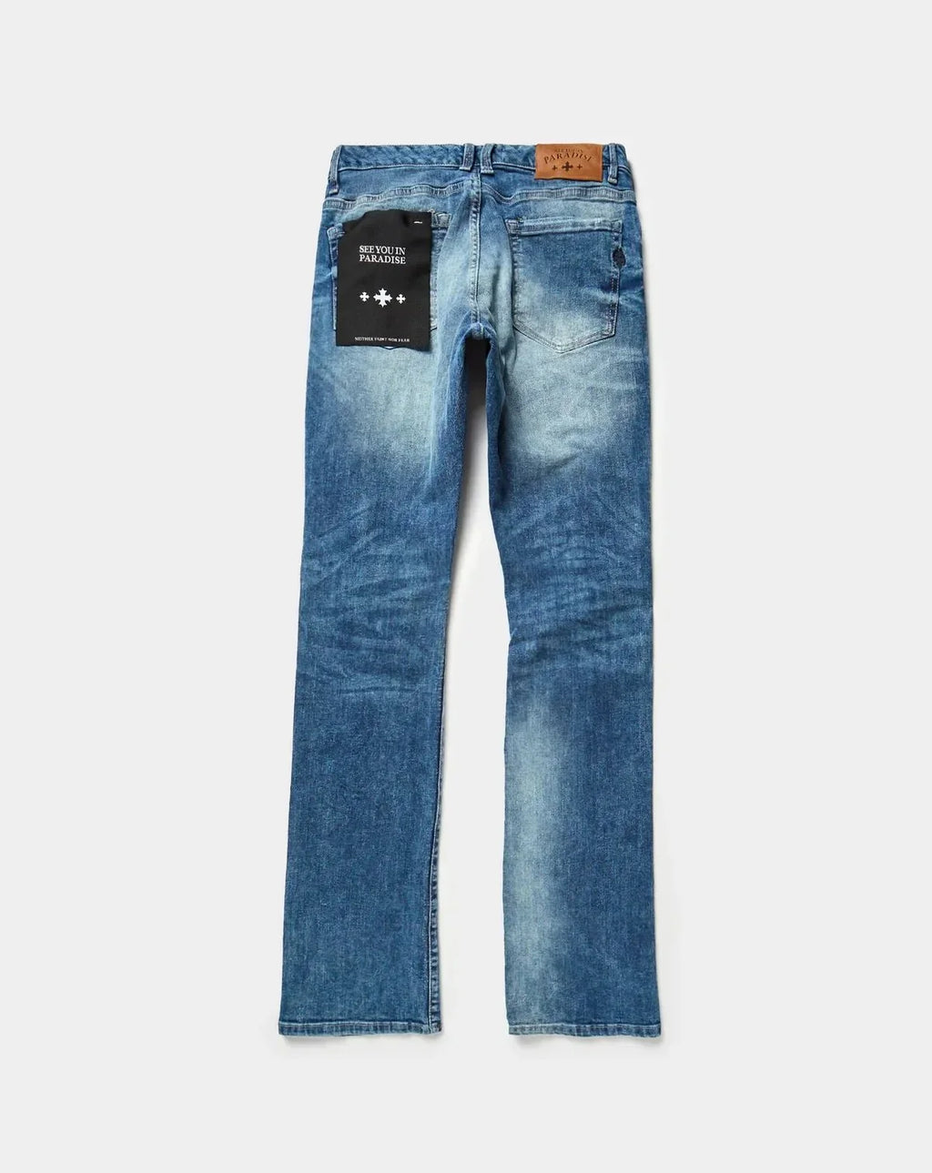 Pantalon empilé super skinny délavé au potassium pour homme