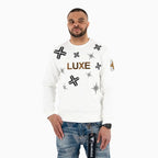Sweat-shirt ras du cou LUXE à motif pour homme