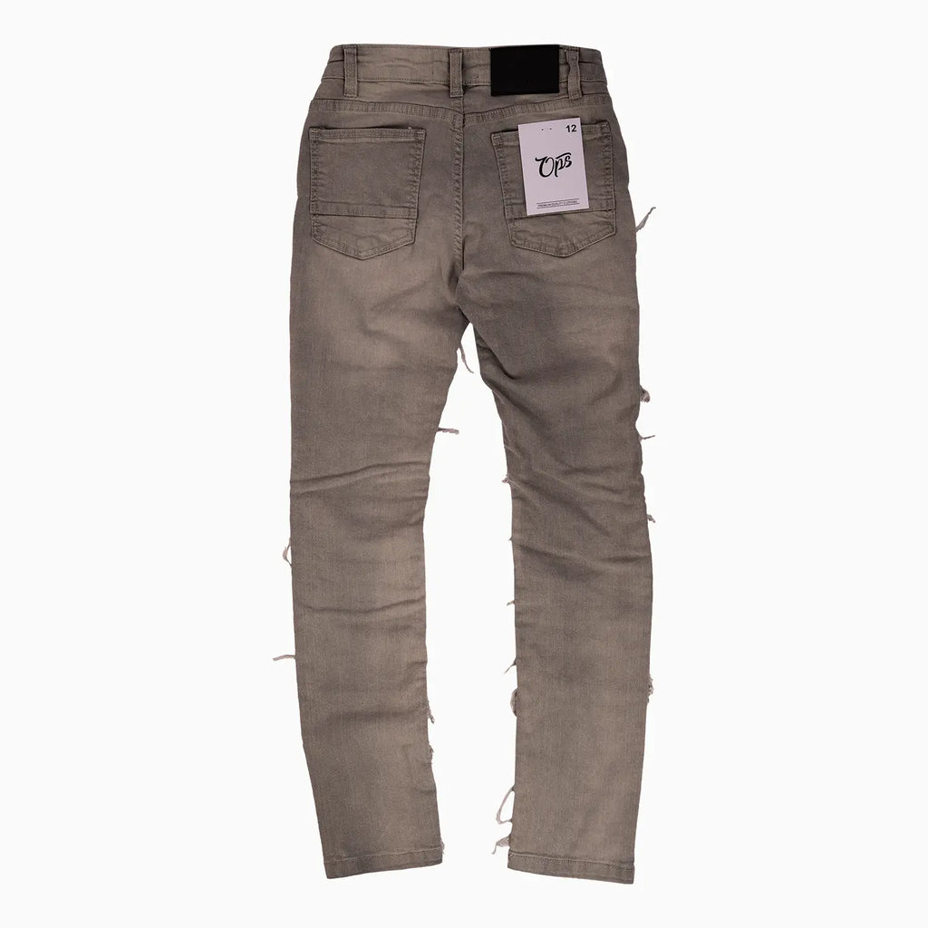 Jean pour enfant en denim déchiré et usé