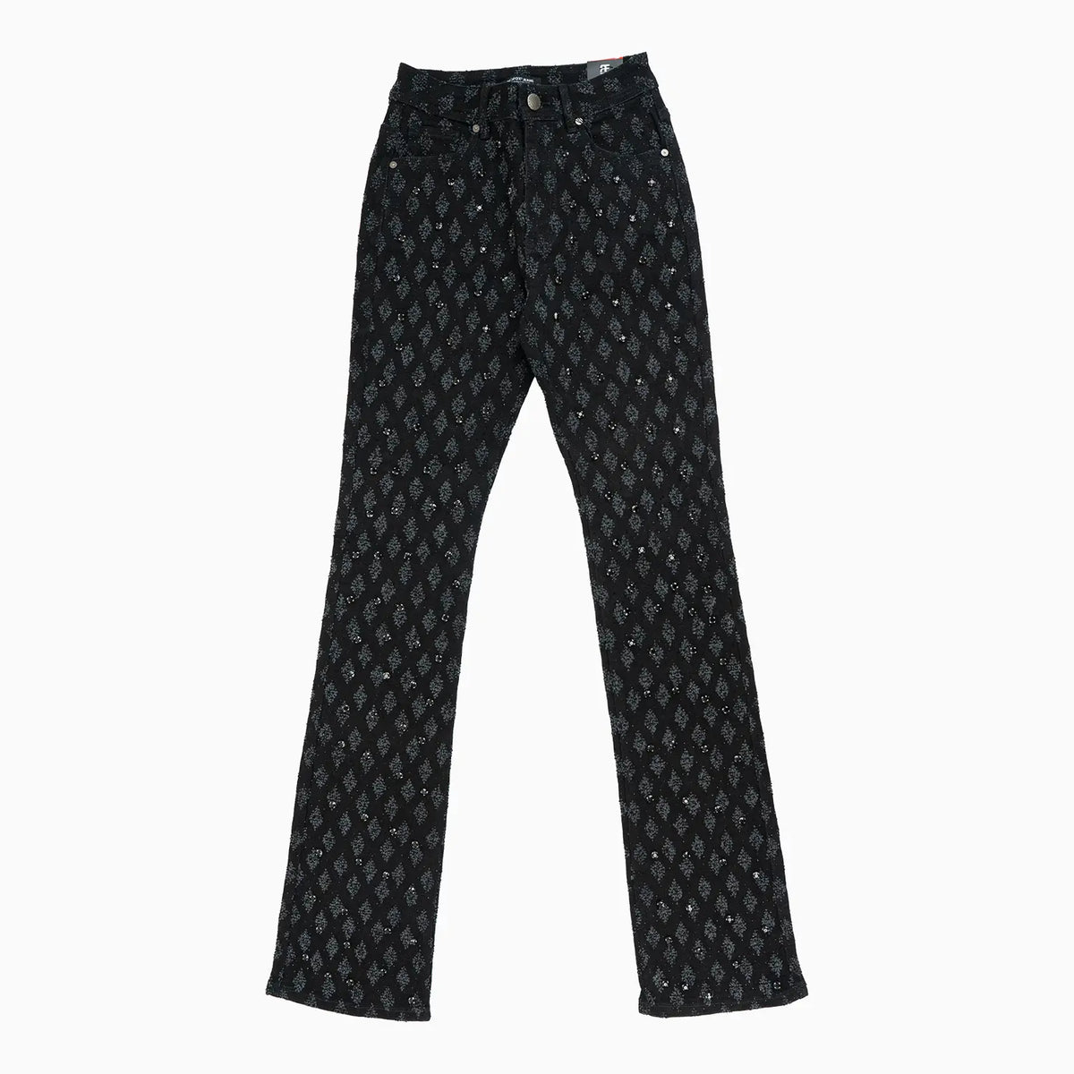 Women's Stacked King Rhinestone Denim Pant