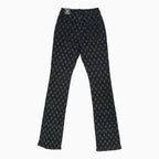 Pantalon en jean pour femme orné de strass King superposés
