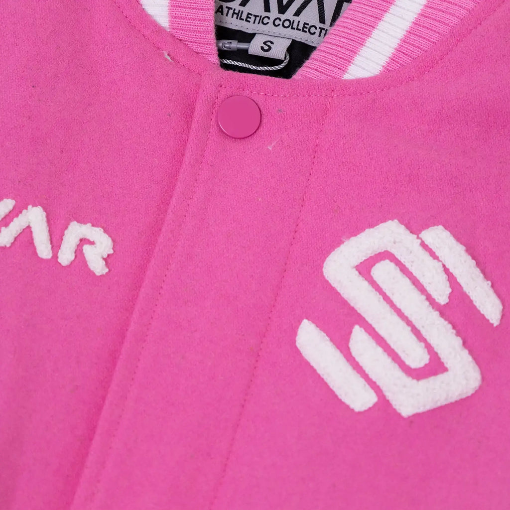 Chaqueta universitaria de lana para mujer
