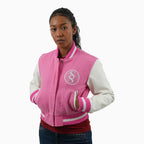 Chaqueta universitaria de lana con cresta imperial para mujer