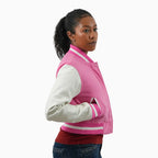 Chaqueta universitaria de lana con cresta imperial para mujer