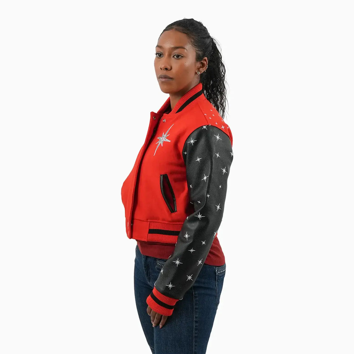 Women's Faded Wool Varsity Jacket