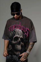 T-shirt coupe courte ample à épaules tombantes pour homme