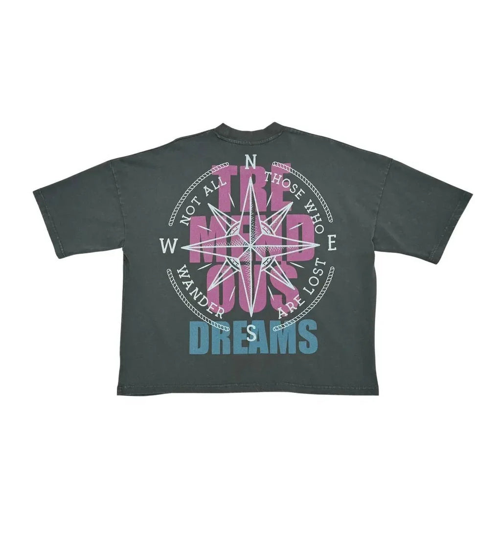 T-shirt coupe courte ample à épaules tombantes pour homme