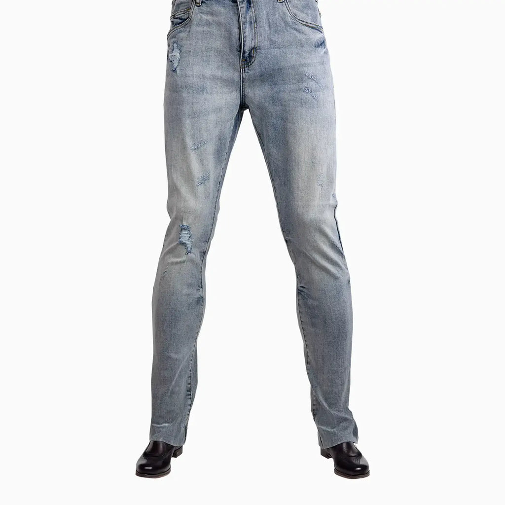 Pantalon jean slim déchiré pour homme