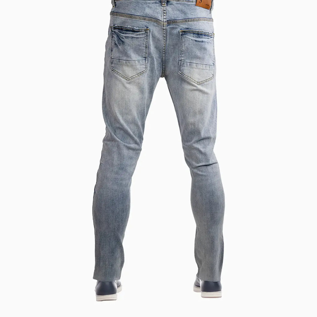 Pantalon jean slim déchiré pour homme