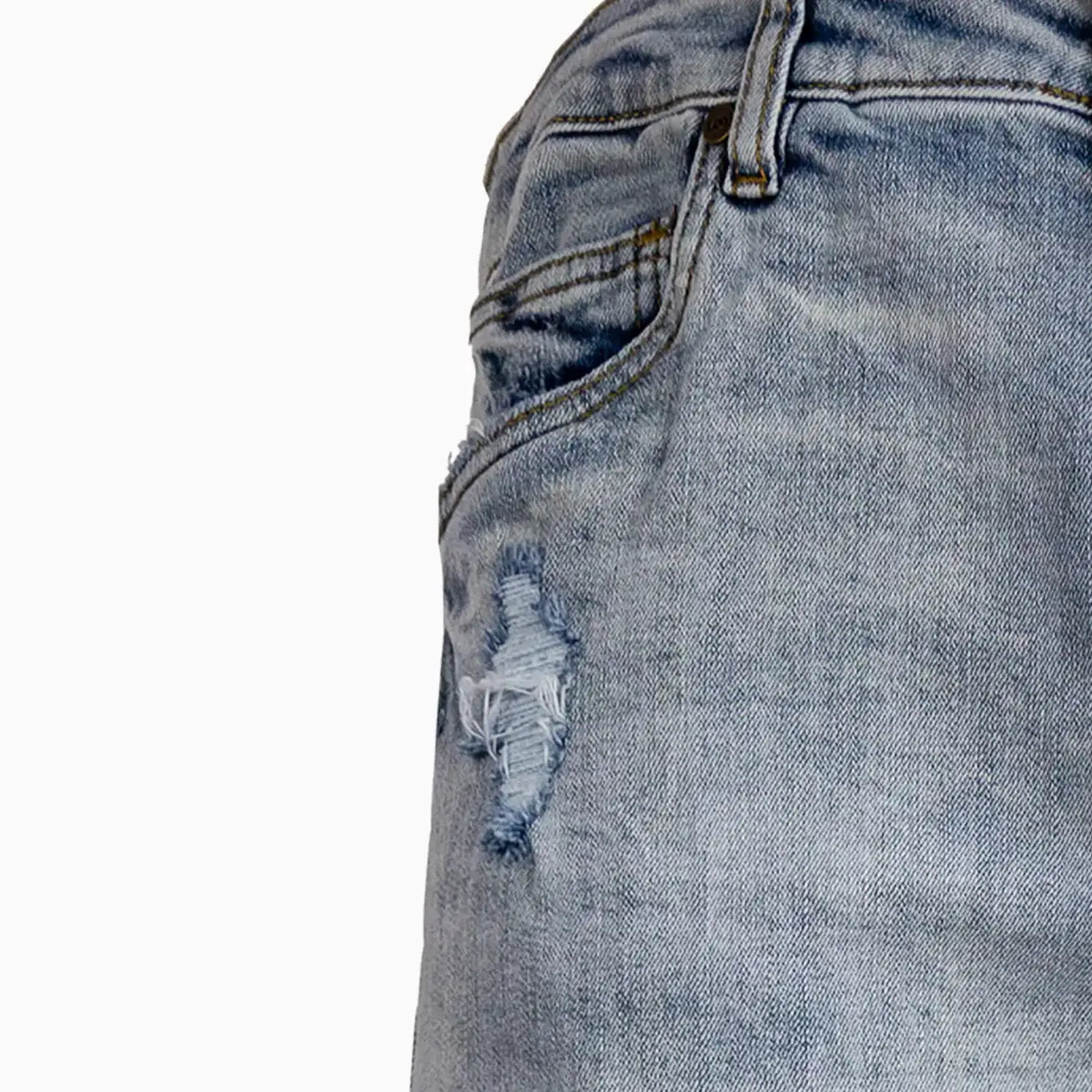 Pantalon jean slim déchiré pour homme