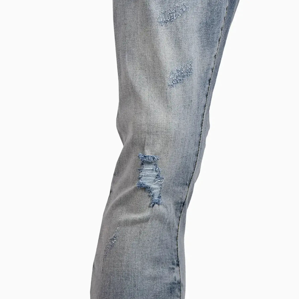 Pantalon jean slim déchiré pour homme