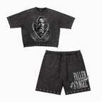 Men's Fallen Angel Enzyme Washed Studded Outfit
