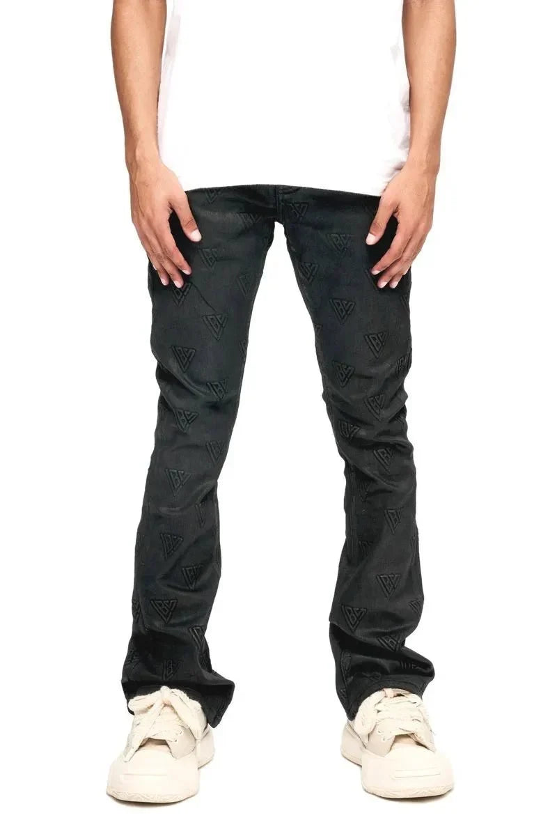 Pantalón vaquero apilado Tagged para hombre