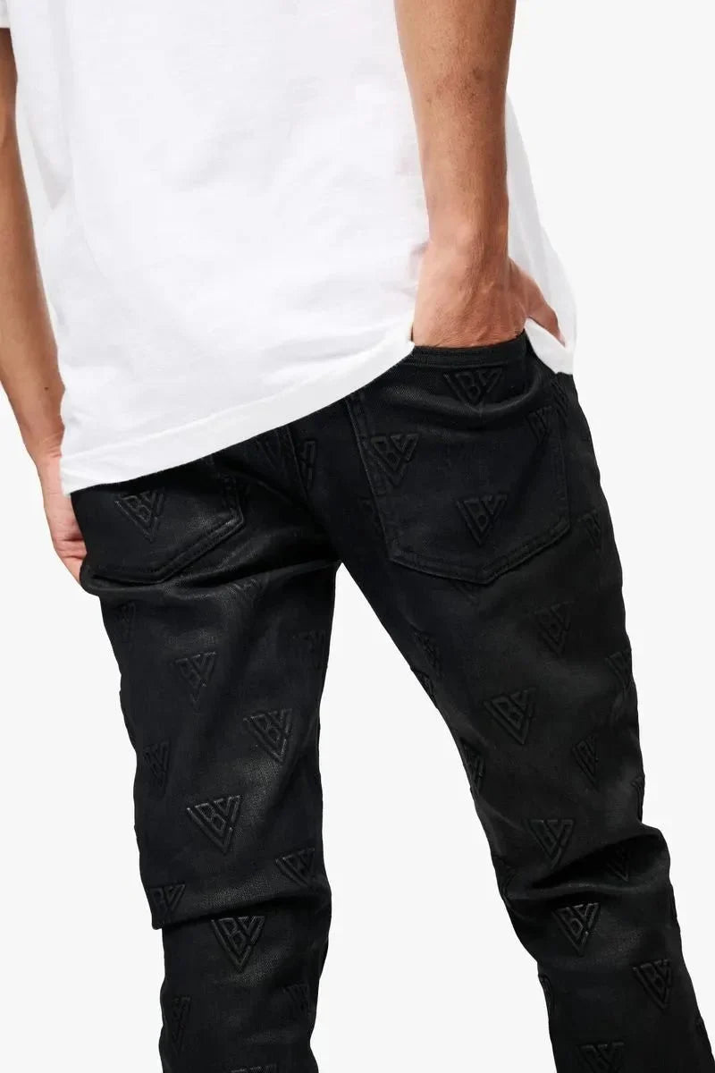 Jean en denim empilé Taggeed pour homme