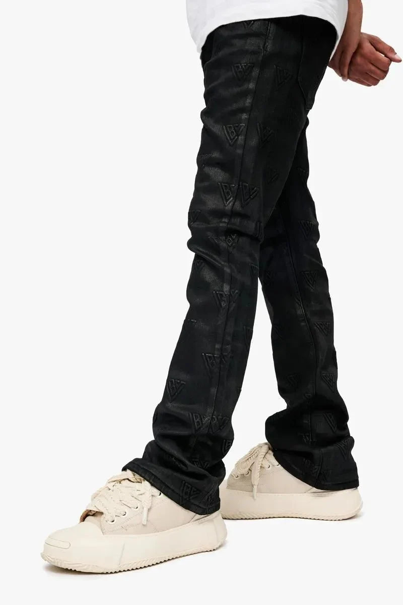 Jean en denim empilé Taggeed pour homme